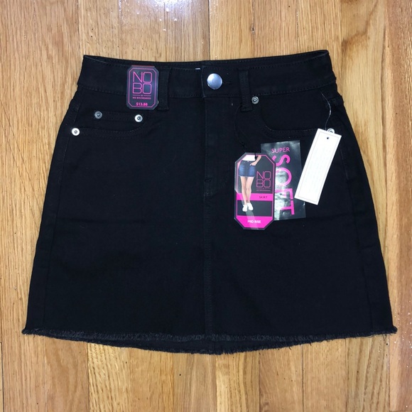 Black Jean Skirt - Picture 1 of 3